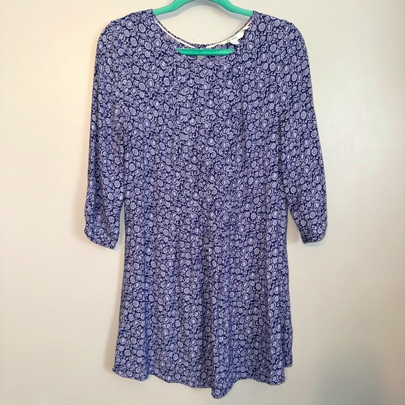 Boden Terese Mini Tunic Dress Imperial Blue Blossom Pop Size 10 10R - Picture 1 of 5